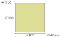 い草敷物 三条 グリーン 2畳サイズ