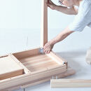 国産杉材を使った脚元スッキリシャープなパソコンデスク【Stylish SHIORI PC desk】