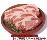 イノブタ「イブ美豚」ステーキ３枚セット ステーキソース付き 　16-P【和歌山ブランド】