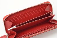 YUKIMURA [Samurai Bag Round Zipper Wallet]（赤市松）【ポイント交換専用】