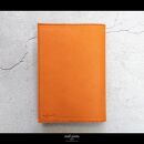 maf pinto (マフ ピント) レザーブックカバー 新書サイズ オレンジシュリンク 本革 日本製