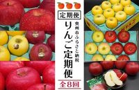 【数量限定】奥州市のりんご定期便・８回（8月～3月） 江刺りんごや新ブランドの食べ比べコース