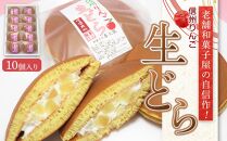 老舗和菓子屋の自信作！信州りんご生どら10個入り   老舗 和菓子 どら焼き  長野県 大町市