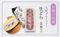老舗和菓子屋の自信作！大町ブルーベリー生どら5個入り   老舗 和菓子 どら焼き  長野県 大町市