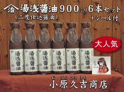 【老舗】湯浅醤油(再仕込)900ml×6本（ゆあさ姫シール付）