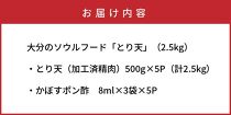 【9月30日受付終了】A29055 大分のソウルフード「とり天」（2.5kg）・通