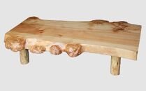 【05】座卓（テーブル）カバ・一枚天板【厚さ約6cm 27kg】
