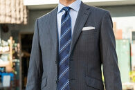 &nbsp;【受注生産】匠の技術で織り上げるシルク１００％のストライプネクタイ（ネイビー）|&nbsp;ネクタイ&nbsp;シルク&nbsp;ストライプ&nbsp;&nbsp;高級&nbsp;快適&nbsp;ビジネス&nbsp;フォーマル&nbsp;贈答用&nbsp;送料無料&nbsp;東京&nbsp;八王子