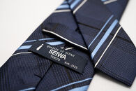 &nbsp;【受注生産】匠の技術で織り上げるシルク１００％のストライプネクタイ（ネイビー）|&nbsp;ネクタイ&nbsp;シルク&nbsp;ストライプ&nbsp;&nbsp;高級&nbsp;快適&nbsp;ビジネス&nbsp;フォーマル&nbsp;贈答用&nbsp;送料無料&nbsp;東京&nbsp;八王子