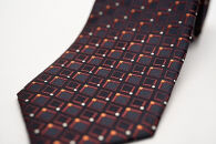 &nbsp;【受注生産】匠の技術で織り上げるシルク１００％のビンテージ小紋柄ネクタイ（オレンジコーナー）|&nbsp;ネクタイ&nbsp;シルク&nbsp;ヴィンテージ&nbsp;柄&nbsp;高級&nbsp;ビジネス&nbsp;フォーマル&nbsp;贈答用&nbsp;送料無料&nbsp;東京&nbsp;八王子