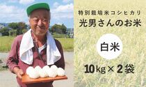 ◆特別栽培米 コシヒカリ光男さんのお米 白米  10kg×2袋