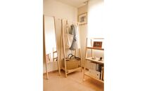 旭川家具　コサイン　ドレスラック　メープル 【 旭川家具 北海道 旭川市 木製 家具 コート掛け ハンガーラック 洋服掛け 木製ラック 選べる樹種 シンプル ナチュラル 手作り 北欧 おしゃれ 天然木 無垢 】_00337