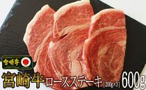 宮崎牛リブロースステーキカット600g（200g×3枚）