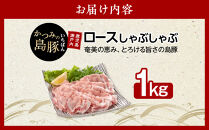 かつみの島豚いちばんロースしゃぶしゃぶ　1kg（500g×2パック）