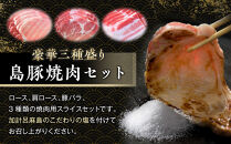 かつみの島豚いちばん焼肉バラエティセット750g(250g×3パック）加計呂麻の塩付き
