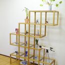 【G-Shelf オーク材】大好きなものを美しく飾る・高い技術で製作した繊細なデザインの飾り棚 オーク材 オイルフィニッシュ 家具 リビング 棚 シェルフ 飾り棚  MUFactory