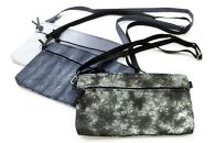 【伊と幸】《白生地の老舗が贈る》正絹染めサコッシュ（絞り染め・海松色）