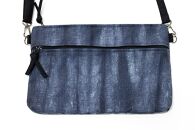 【伊と幸】《白生地の老舗が贈る》正絹染めサコッシュ（絞り染め・鉄紺）