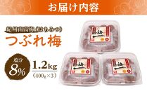 紀州南高梅 つぶれ梅 セット はちみつ梅　塩分8％ 1.2kg 白浜グルメ市場 【 南高梅 梅干し はちみつ梅干し つぶれ梅干し 訳あり ワケアリ わけあり梅干し ハニー梅干し 梅干し はちみつ 梅干 和歌山県 白浜町 BQ07-NTZ 】