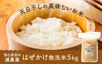 米 無洗米 はぜかけ米 筑北村産 5kg 