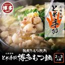 九州名物とめ手羽　博多もつ鍋セット　味噌味　2-3人前