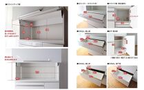 【開梱設置】食器棚 レンジ台 ナポリスライドアップ扉タイプ 幅120 ストーンブラック キッチンボード 家具