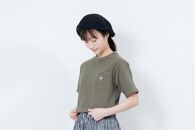 ＜1＞レディースMサイズ　Natural Label Pocket T-shirts　OLIVE