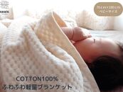 薄くて軽量シール織市松綿毛布クォーターケット(ＣＯＴＴＯＮ１００％）野上織物株式会社【ポイント交換専用】