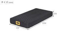 シングルマットレス&nbsp;グランユニット3ゾーン【ブラック】