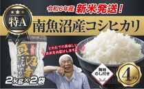 【新米発送】「無地のし」  令和6年産 新潟県 南魚沼産 コシヒカリ お米 2kg×2袋 計 4kg 精米済み（お米の美味しい炊き方ガイド付き） お米 こめ 白米 新米 こしひかり 食品 人気 おすすめ 送料無料 魚沼 南魚沼 南魚沼市 新潟県産 新潟県 精米 産直 産地直送 お取り寄せ