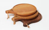 木製プレート&nbsp;ピザプレート&nbsp;バルーンカッティングボード【ウォールナット】