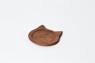 ネココースター（2枚セット/ウォールナット）&nbsp;木製コースター