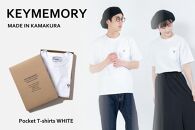 【KEY MEMORY】Natural Label Pocket T-shirts WHITE〈１〉レディースMサイズ