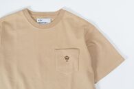 【KEY MEMORY】Natural Label Pocket T-shirts BEIGE〈1〉レディースMサイズ