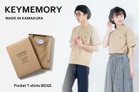 【KEY MEMORY】Natural Label Pocket T-shirts BEIGE〈2〉メンズMサイズ