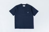 【KEY MEMORY】Natural Label Pocket T-shirts NAVY〈1〉レディースMサイズ