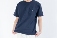 【KEY MEMORY】Natural Label Pocket T-shirts NAVY〈1〉レディースMサイズ