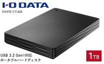 IO DATA 【HDPH-UT1KR】USB 3.2 Gen 1対応ポータブルハードディスク  石川 金沢 加賀百万石 加賀 百万石 北陸 北陸復興 北陸支援