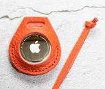 エアタグ用&nbsp;ケース&nbsp;カバー&nbsp;レザー&nbsp;本革&nbsp;apple&nbsp;airtag&nbsp;【レッド&nbsp;シュリンク】