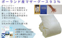 羽毛布団&nbsp;シングル&nbsp;羽毛掛け布団&nbsp;ポーランド産マザーグース93&nbsp;羽毛ふとん&nbsp;羽毛掛けふとん&nbsp;ダウンパワー410&nbsp;本掛け羽毛布団&nbsp;本掛け羽毛掛け布団&nbsp;寝具&nbsp;冬用羽毛布団【BE005】