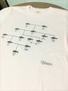 【XLサイズ】与論島のオジサンの家系図Tシャツ（ホワイト）