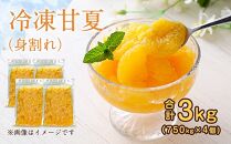 【冷凍】かの蜂 甘夏クラッシュ 3kg（750g×4） 冷凍みかん 身割れ