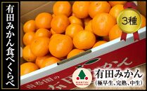 定期便 先行受付 2025年 10月発送スタート 有田みかん 食べくらべ 3種 特秀 各 5kg コース 全3回 南泰園