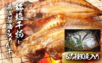 和歌山の近海でとれた新鮮魚の梅塩干物と湯浅醤油みりん干し6品種10尾入りの詰め合わせ