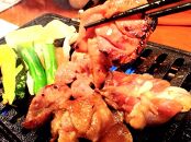 ◆実生庵のB級グルメ 高島とんちゃん焼き 味付けかしわ 鶏肉 2パック 800g 冷凍
