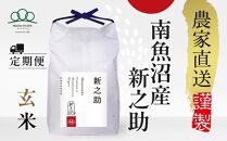 〈頒布会〉新之助 玄米5kg×3回 農家直送・南魚沼産_AG※令和6年度米10月中旬から順次発送