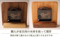 置き時計 木の時計 アナログ コンパクト 卓上 雑貨 置時計 2個セット