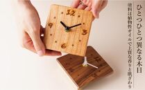 置き時計 木の時計 アナログ コンパクト 卓上 雑貨 置時計 2個セット