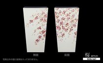 蒔絵調 ダストボックス L角 9.5L 桜ホワイト タツクラフト 【Tk148】