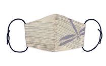 夏塩沢マスク（Ｌサイズ）柄：縞にトンボ紋様